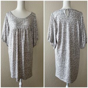 BCBGMaxazria grey puff sleeve shift dress - xs